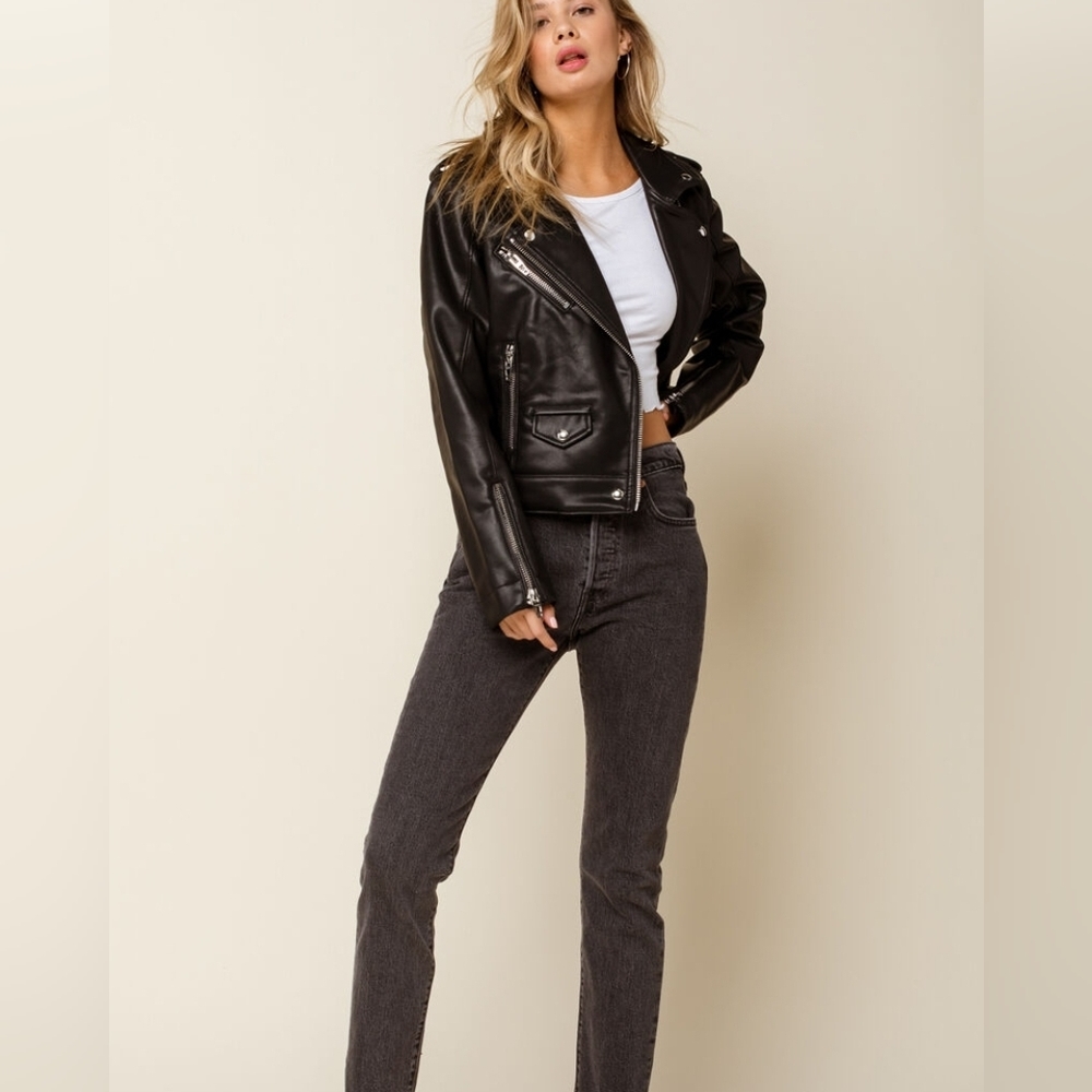 BLANK NYC In Plain Sight Womens Moto Jacket